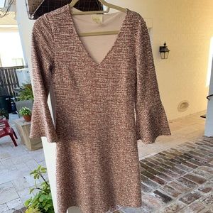 Anthropologie Bell sleeve tweed dress